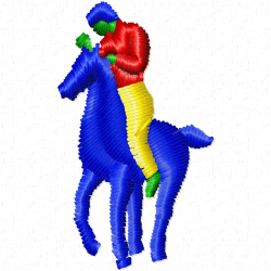 Horses Embroidery Design 5